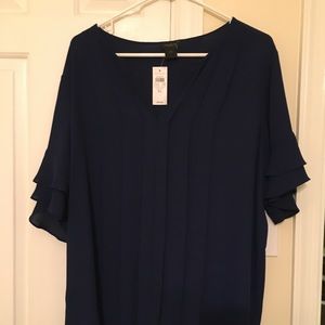 Flutter sleeve blouse